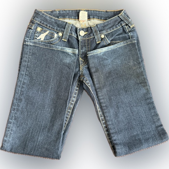 True Religion Size 30 Women’s Bootcut Jeans Big Flap Logo - Picture 3 of 6